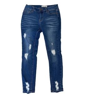 Encore Jeans Blue Skinny Distressed Denim